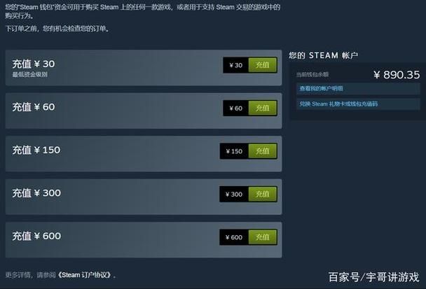 steam钱包充值自定义金额