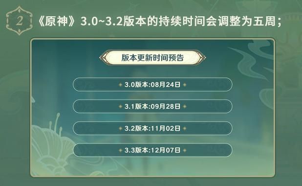 原神3.2版本持续多长时间-3.2版本持续时间介绍