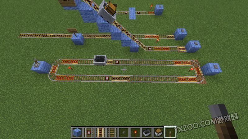 我的世界怎么做一个火车轨道
