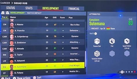 FIFA21 经理人模式斯特凡莱纳解析及购买推荐