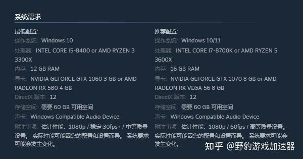 艾尔登法环pc需要什么配置