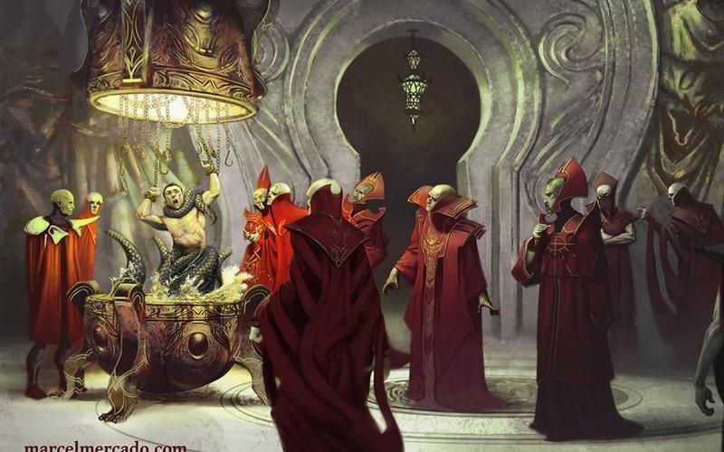 红袍巫师     穿着红色斗篷的恐怖巫师