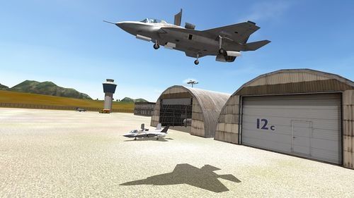 F18模拟起降  真实3D模拟画面重力转向操作三种视角随意转换天气环境不断变化的一款非常逼真的战斗机降落模拟游戏