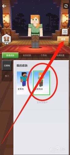 我的世界怎么换皮肤win10