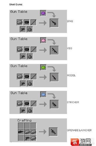 我的世界1.8.8怎么合成枪