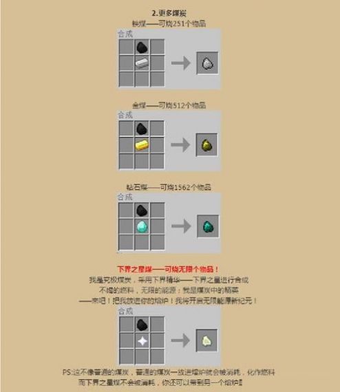 我的世界煤粉怎么用