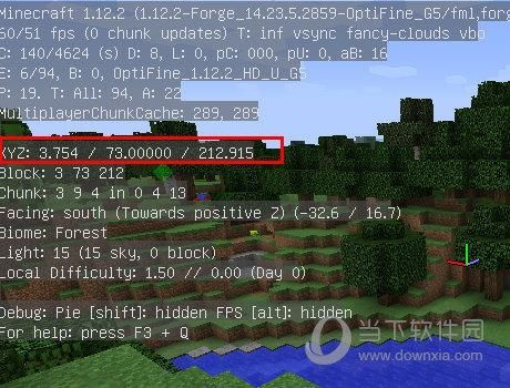 我的世界1.12.2怎么查看坐标