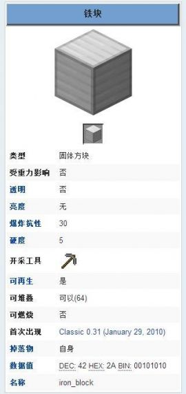 我的世界里铁块怎么获得