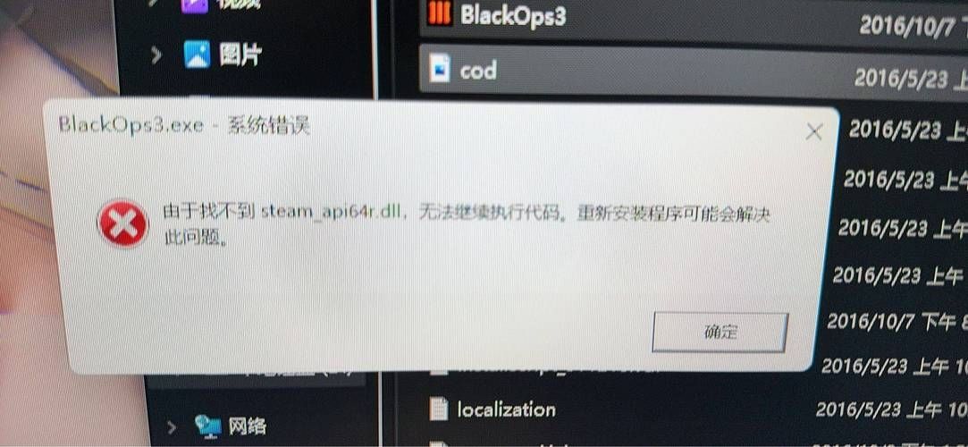 由于找不到steam_api.dll，无法继续执行代码的解决办法