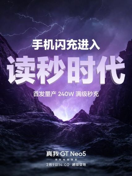 手机闪充进入读秒时代，真我GT Neo5正式发布