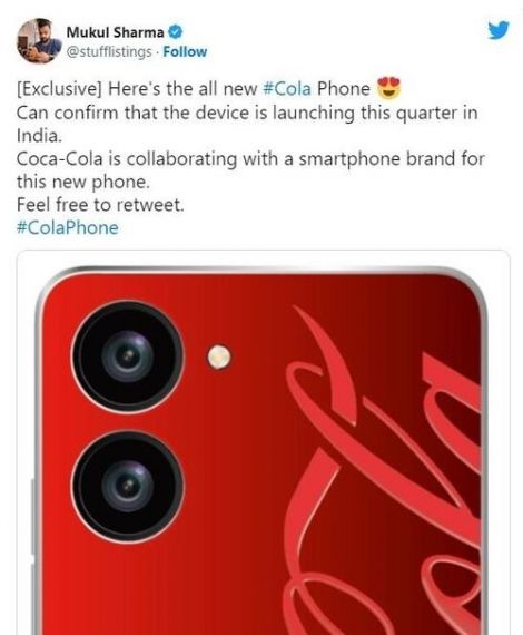 消息称 realme 将推出一款可口可乐手机：后置 CocaCola Logo