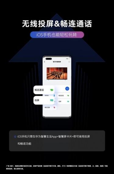 12款华为智慧屏喜提版本升级：支持iOS投屏、畅连通话