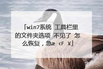 Win7文件夹工具栏不见了怎么办？Win7文件夹工具栏不见了恢复方法