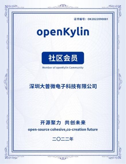 SSD 存储方案提供商 DapuStor 加入 openKylin 社区，推动适配 RISCV 生态